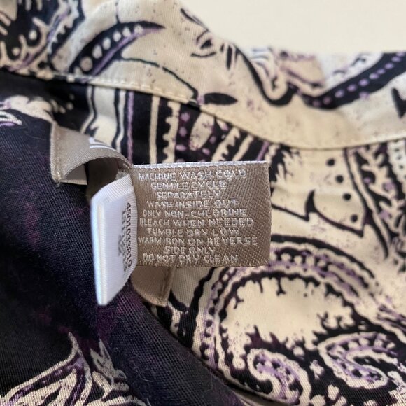 Chico's Jacket Womens Size 3 XL Paisley 3/4 Sleeves Pockets Lightweight Travel - Picture 5 of 9